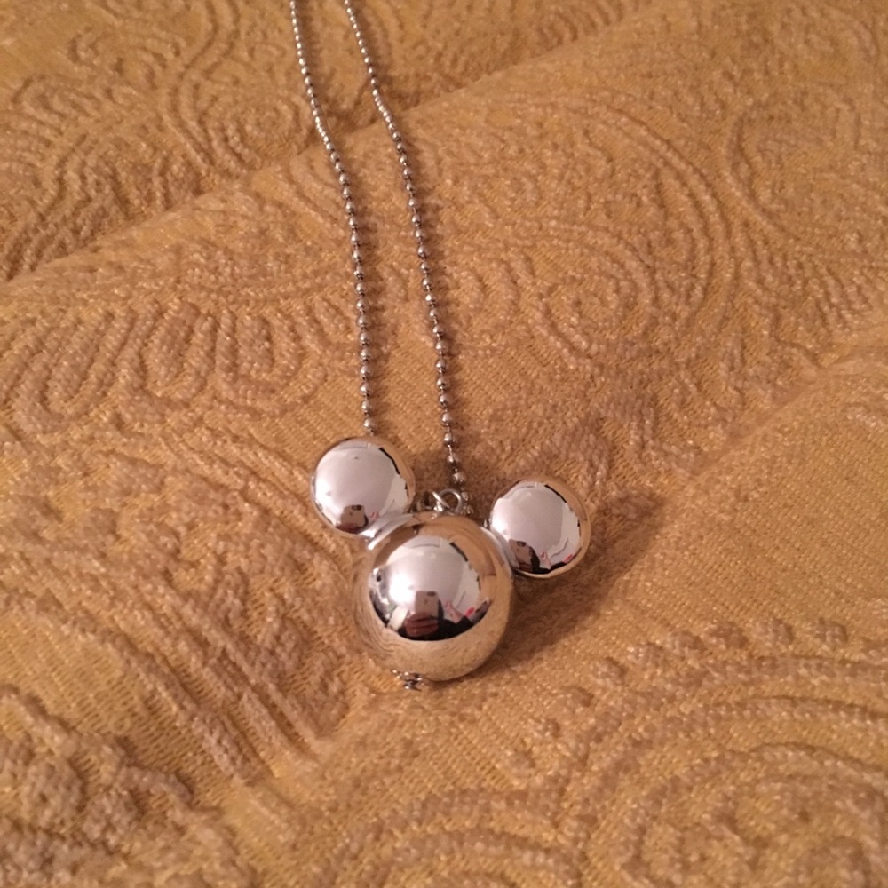 Shiny Silver Mickey Mouse Pendant
